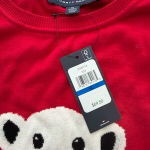 Tommy Hilfiger  Red Sweater with Bear Design
